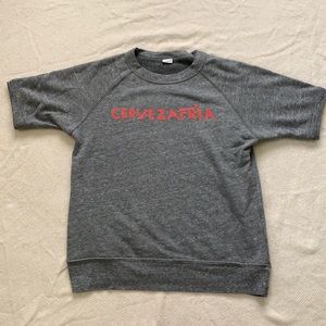 CLARE V T-Sweatshirt Heather Grey “Cervezafria”